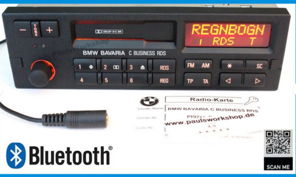 BMW Bavaria C Business RDS Bluetooth 5.0 +AUX-IN E36 E34 E30 Z3 E28